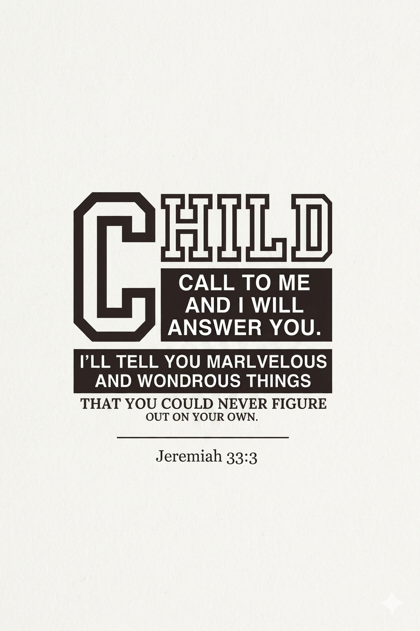 Child Hoodie | Jeremiah 33:3 | Christian Faith Streetwear | African Heritage | Sister Style