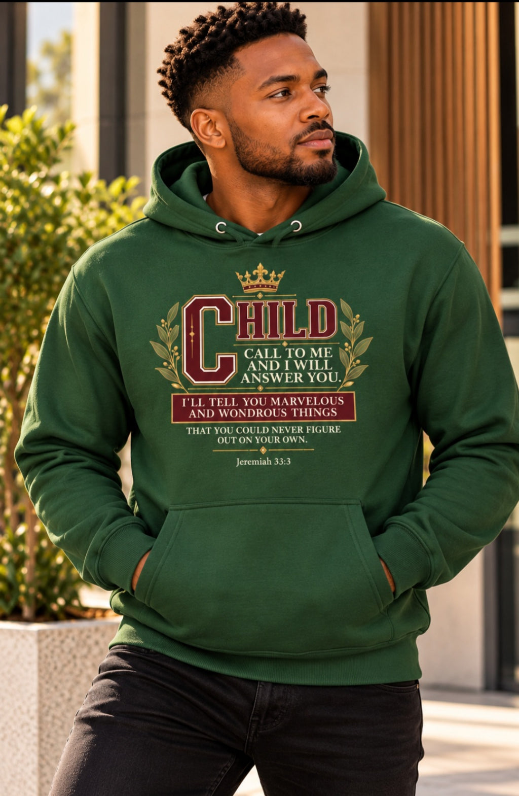 Child Hoodie | Jeremiah 33:3 | Christian Faith Streetwear | African Heritage | Sister Style
