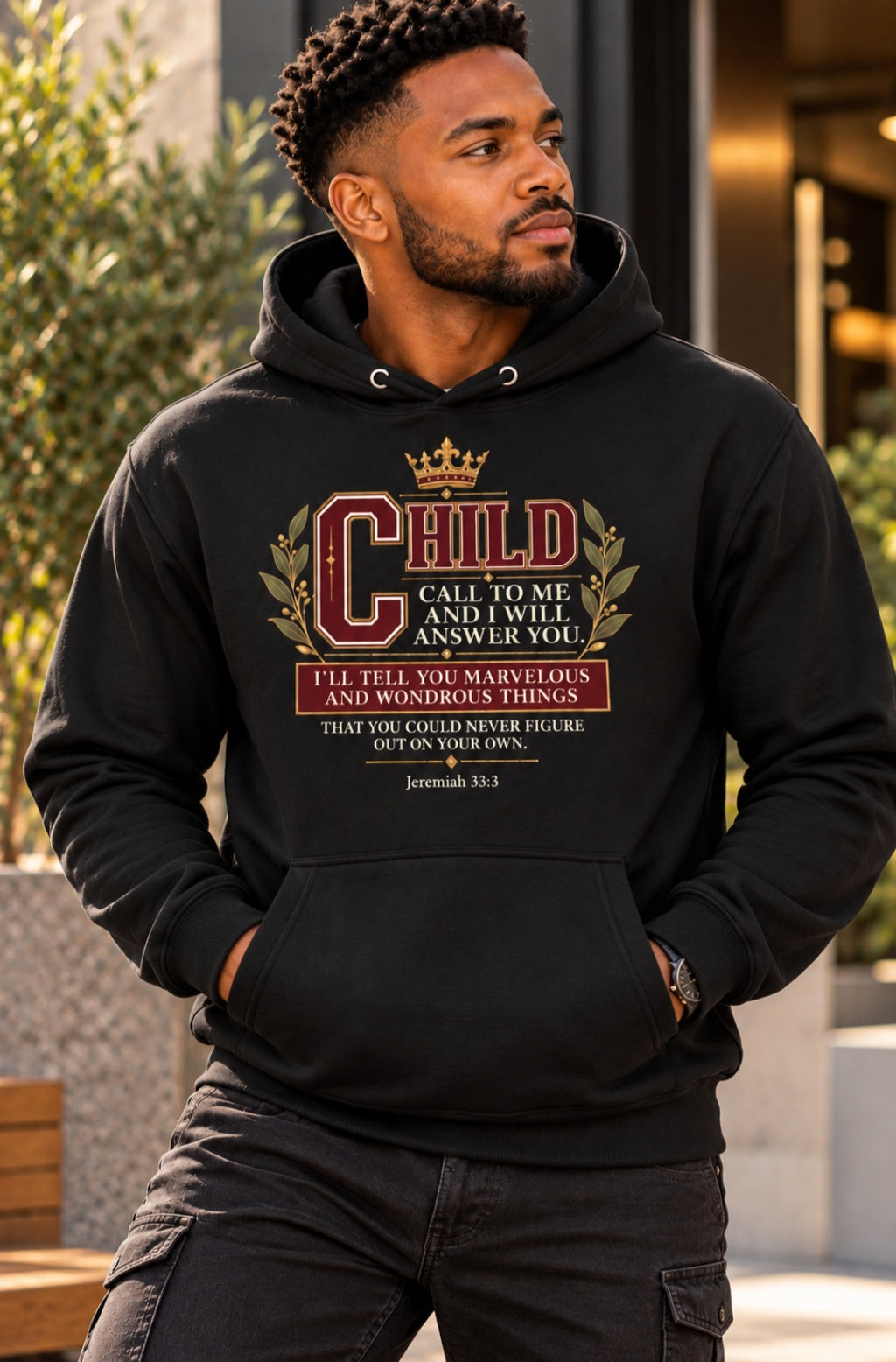 Child Hoodie | Jeremiah 33:3 | Christian Faith Streetwear | African Heritage | Sister Style