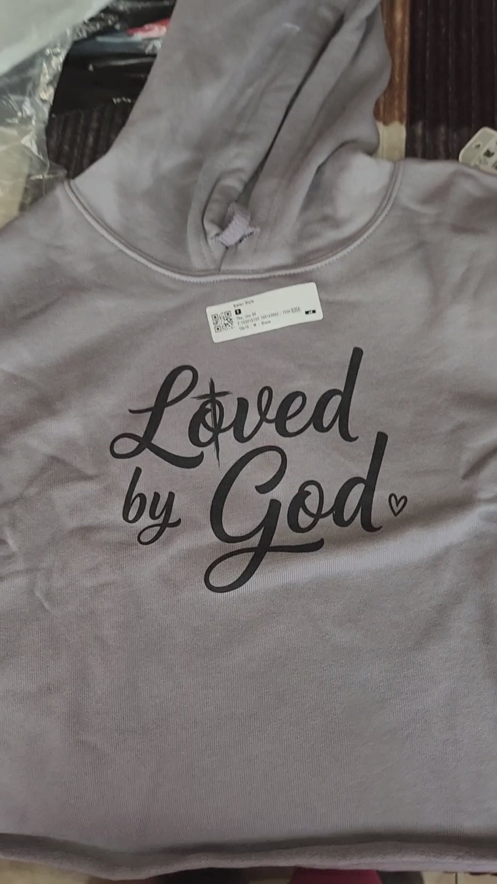 Loved by God Crop Hoodie | Military Green Faith Streetwear | Sister Style