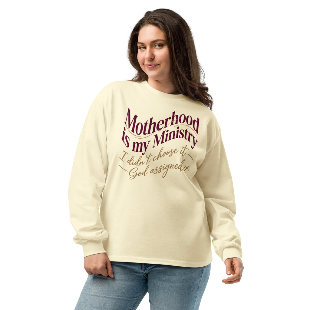 Motherhood Is My Ministry Tee – Christian Mom Faith Streetwear – Sister Style diaspora African heritage