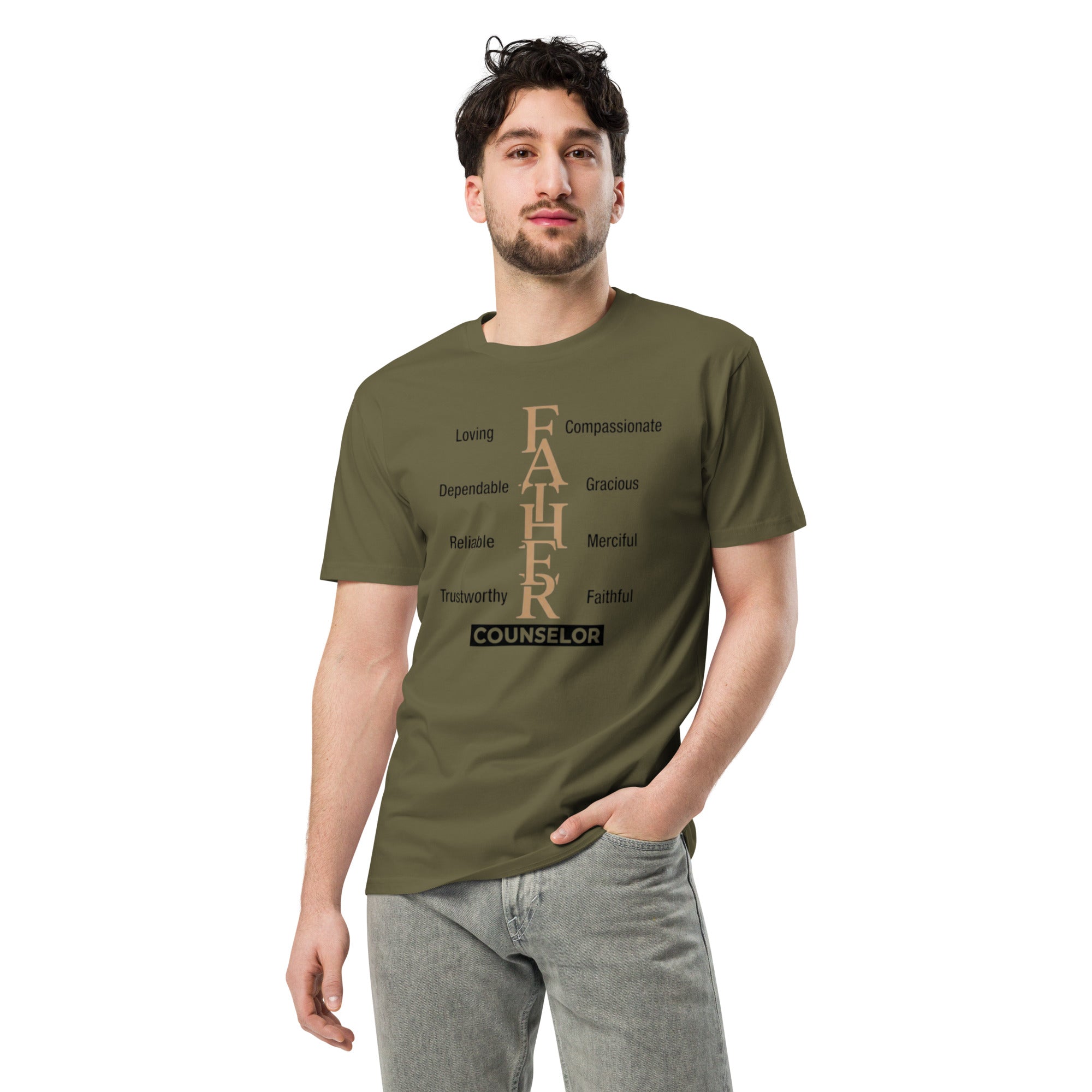 Everlasting Father Counselor Tee – Isaiah 9:6 Christian Faith Streetwear – Sister Style African heritage white tee