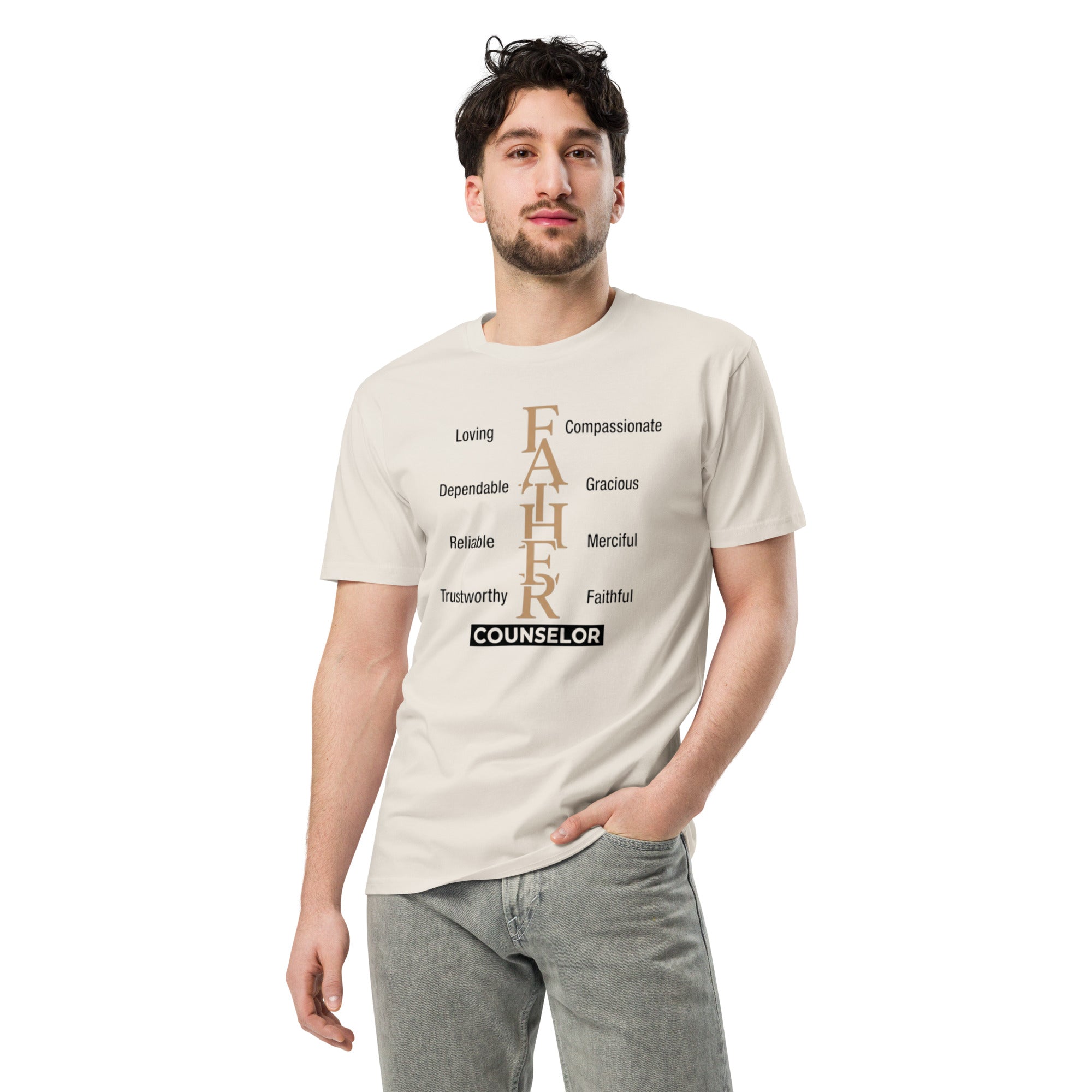 Everlasting Father Counselor Tee – Isaiah 9:6 Christian Faith Streetwear – Sister Style African heritage white tee