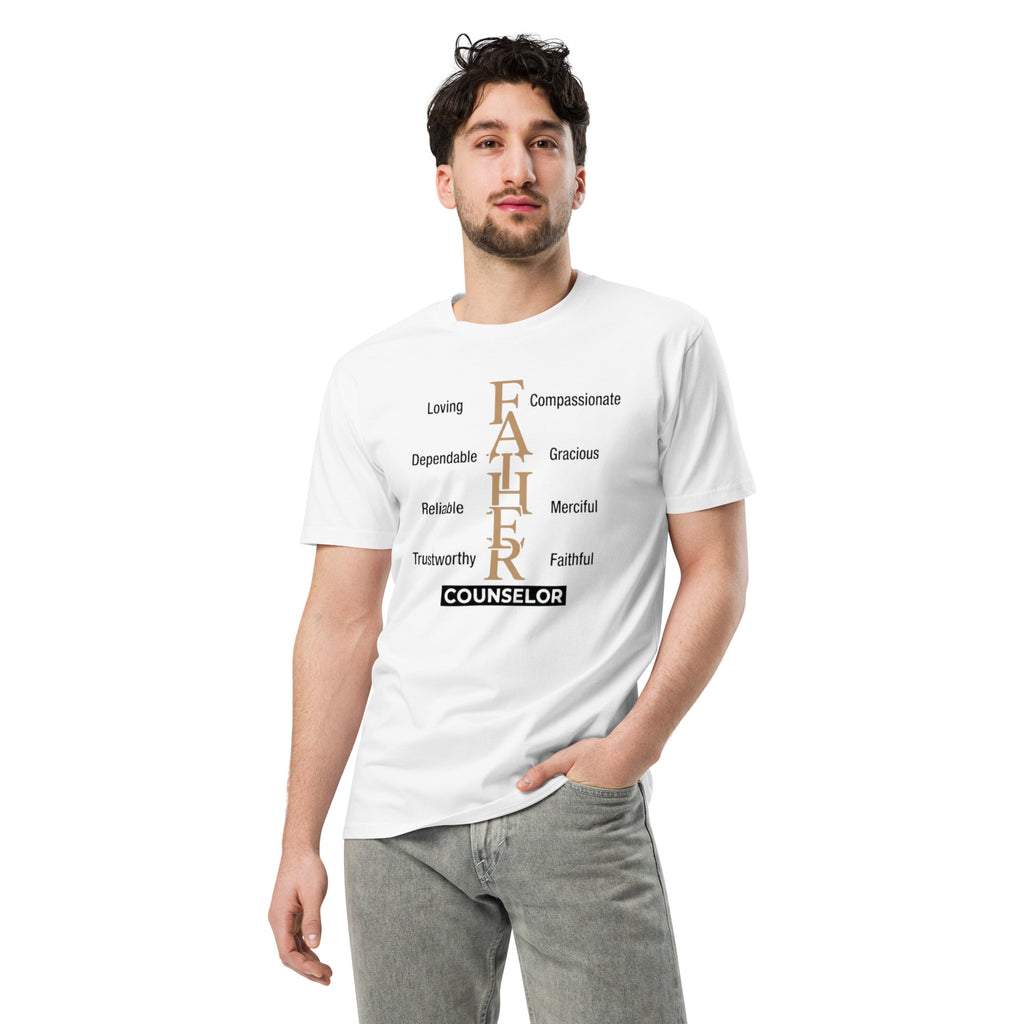 Everlasting Father Counselor Tee – Isaiah 9:6 Christian Faith Streetwear – Sister Style African heritage white tee