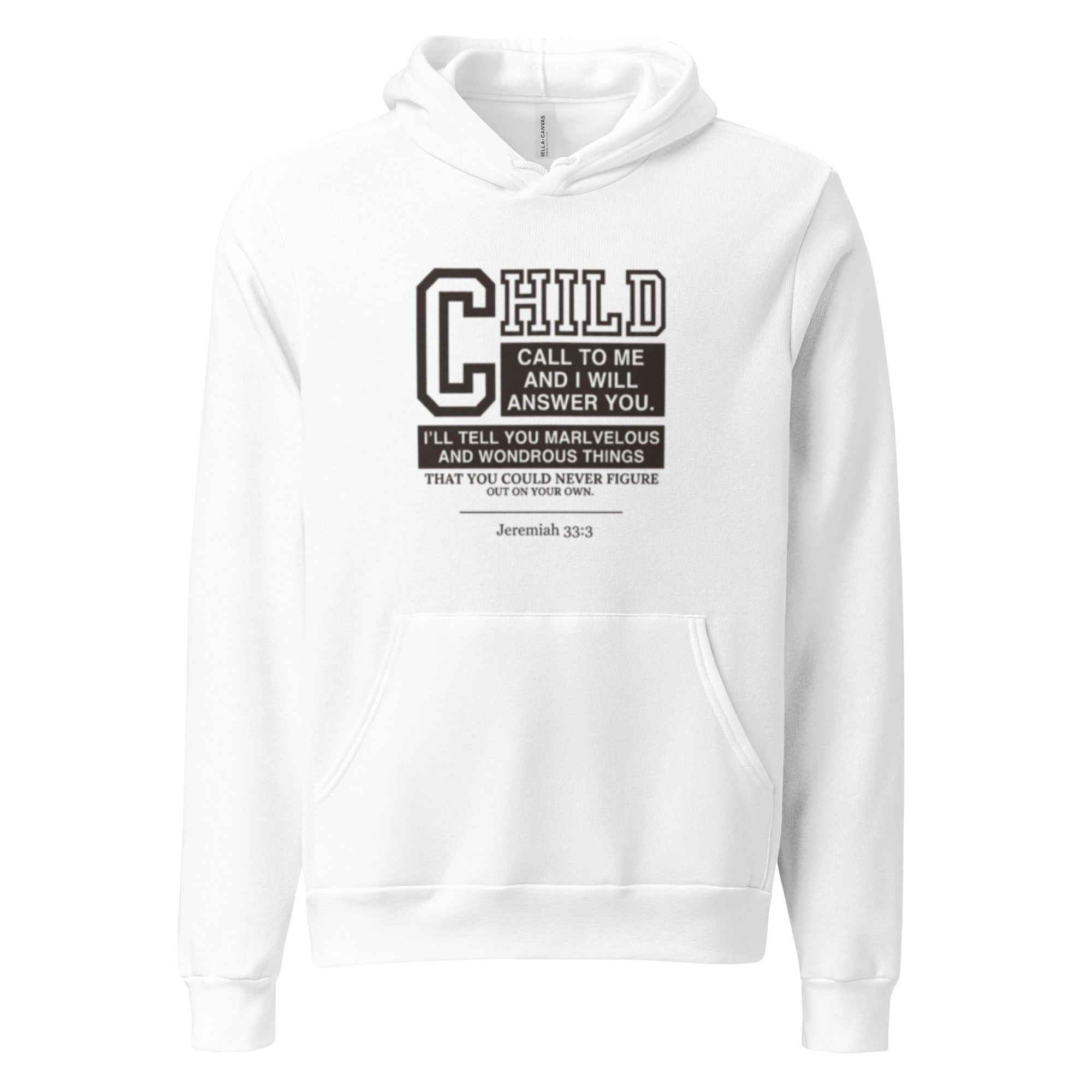 Child Hoodie – Jeremiah 33:3 – Christian Faith Streetwear – Sister Style African Heritage