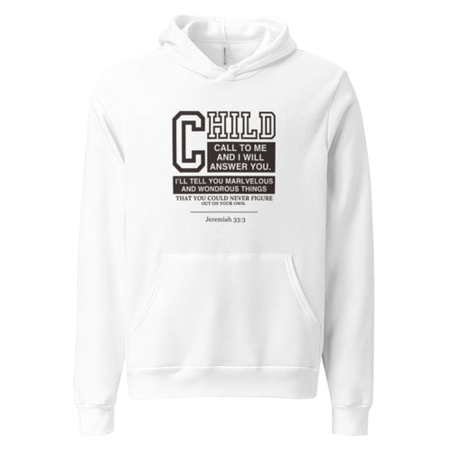 Child Hoodie – Jeremiah 33:3 – Christian Faith Streetwear – Sister Style African Heritage